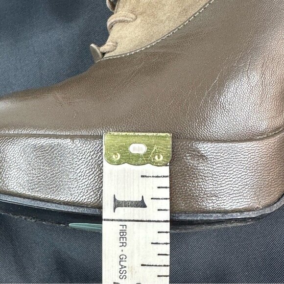 Fendi Women’s Brown Designer Suede Leather Oxford‎ Luxury Ankle Boot EU 37.5 - Picture 11 of 14